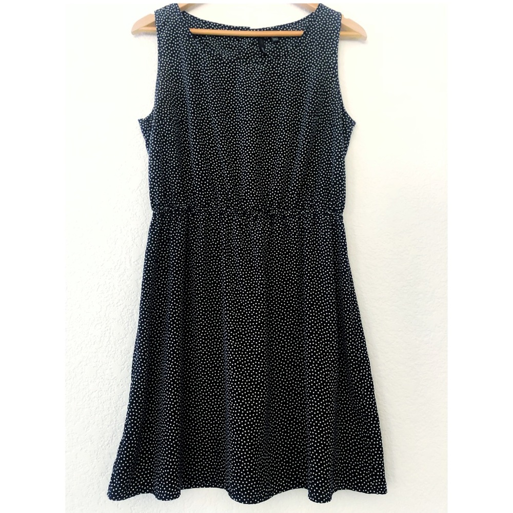 MNG Women’s Black and White Polka-Dot Dress